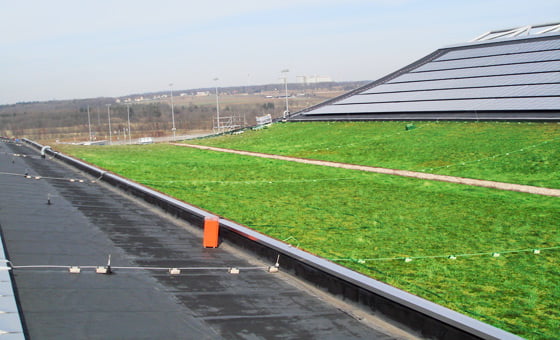 Údržba a kontrola ploché střechy se zazeleněním.